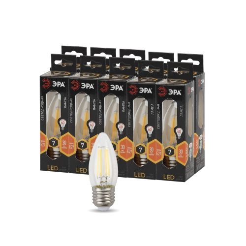 Лампа светодиодная филаментная F-LED B35-7W-827-E27 Эра Б0027950