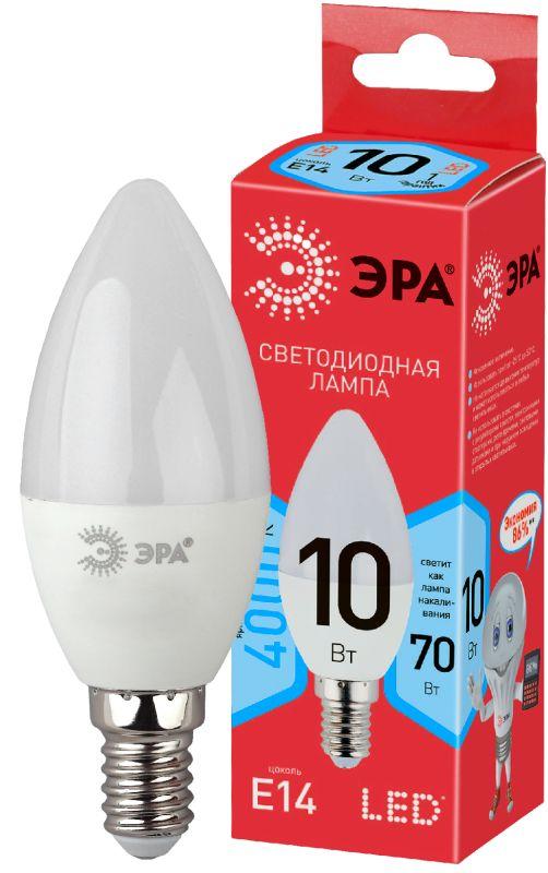 Лампа светодиодная Eco LED B35-10W-840-E14 B35 свеча 10Вт 4000К нейтр. бел. E14 Эра Б0032963