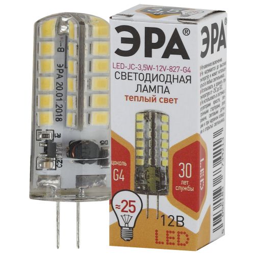 Лампа светодиодная LED-JC-3.5W-12V-827-G4 280лм ЭРА Б0033195