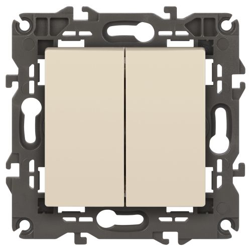 Выключатель 2-кл. СП Elegance 14-1104-02 10А IP20 250В 10AX механизм сл. кость Эра Б0034231