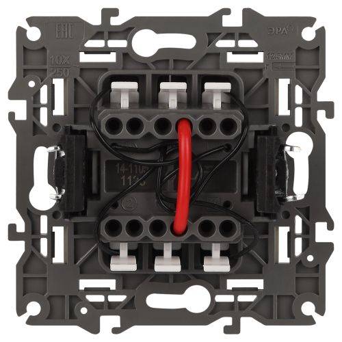 Выключатель 2-кл. СП Elegance 14-1105-04 10А IP20 250В 10AX с подсветкой механизм шампань Эра Б0034240