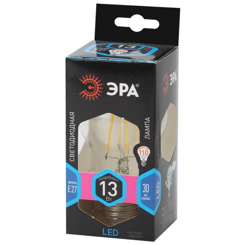 Лампа светодиодная филаментная F-LED A60-13W-840-E27 Эра Б0035028