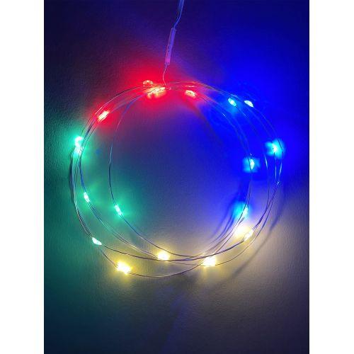 Гирлянда светодиодная "Нить" 2м 20LED АА IP20 мультиколор ЭРА Б0041983