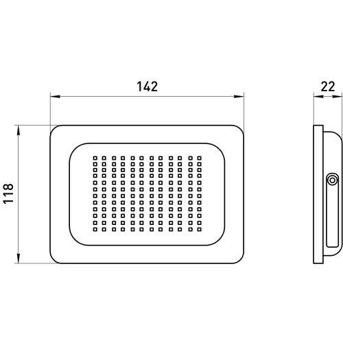 Прожектор светодиодный LPR-041-1-65K-050 50Вт 6500К 3500лм IP65 183х131х36 уличный датчик движ. нерегулир. Эра Б0043576