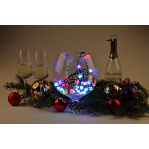 Гирлянда светодиодная "Нить Шарики" d15мм 5м 50LED 220В IP20 мультиколор ЭРА Б0047967