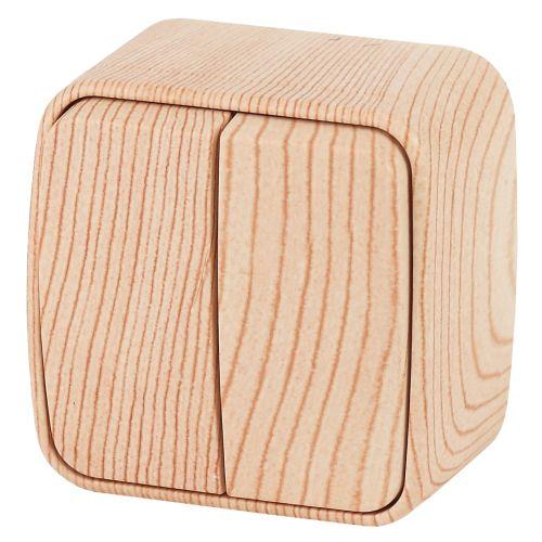 Выключатель 2-кл. ОП Polo 3-104-11 10А 250В IP20 сосна Intro Б0053541