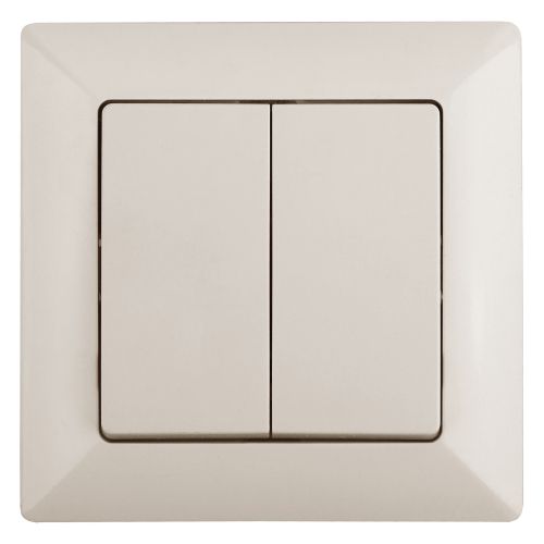 Выключатель 2-кл. СП Solo 4-104-02 10А 250В IP20 слон. кость Intro Б0053586