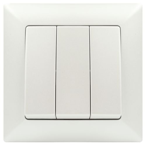 Выключатель 3-кл. СП Solo 4-106-06 10А 250В IP20 перламутр Intro Б0053606