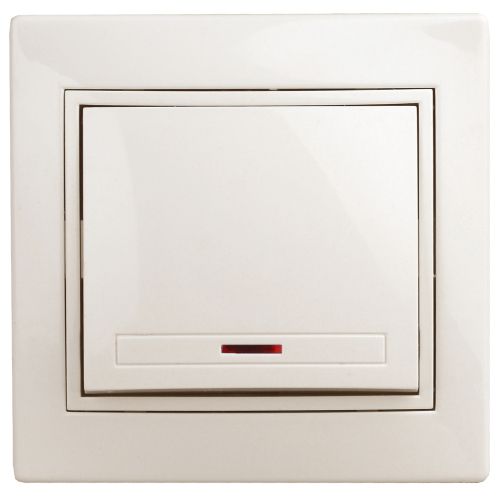 Выключатель 1-кл. СП Plano 10А IP20 1-102-02 250В с подсветкой сл. кость Intro Б0053730