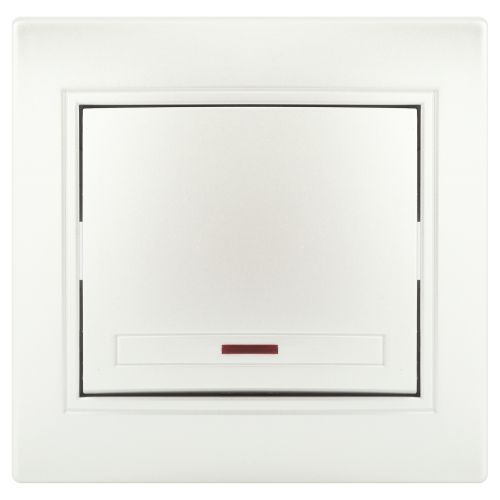 Выключатель 1-кл. 2мод. СП Plano 10А IP20 1-102-05 250В с подсветкой антрацит Intro Б0053736