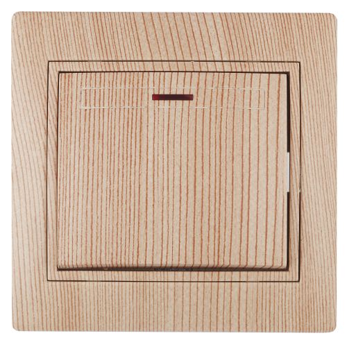 Выключатель 1-кл. СП Plano 10А IP20 1-102-11 250В с подсветкой сосна Intro Б0053740