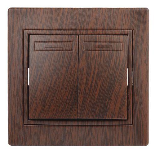 Выключатель 2-кл. СП Plano 10А IP20 1-104-10 250В венге Intro Б0053769