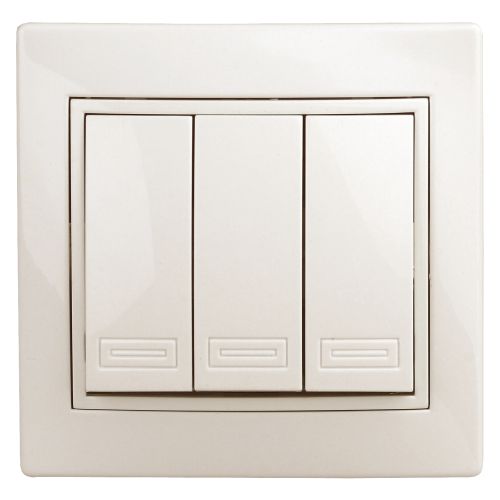 Выключатель 3-кл. СП Plano 10А IP20 1-106-02 250В кость Intro Б0053789