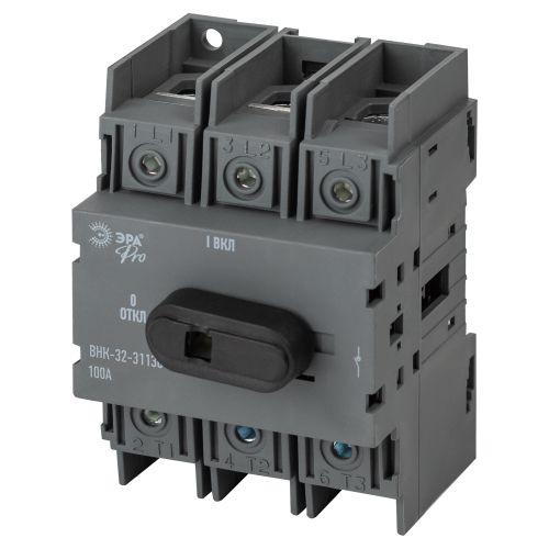 Выключатель-разъединитель ВНК-32-31130 PRO mvr20-3-100E 3П 100А с установленной фронтальной рукояткой управления Эра Б0054008