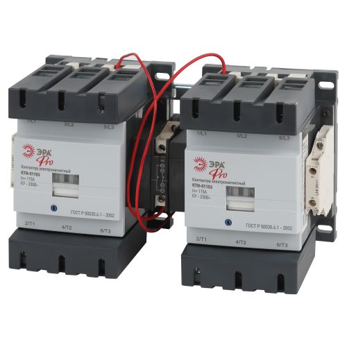 Контактор КТИ-51153 реверсивный PRO KKT53-115-230-10-E 115А 230В/АС3 Эра Б0054934