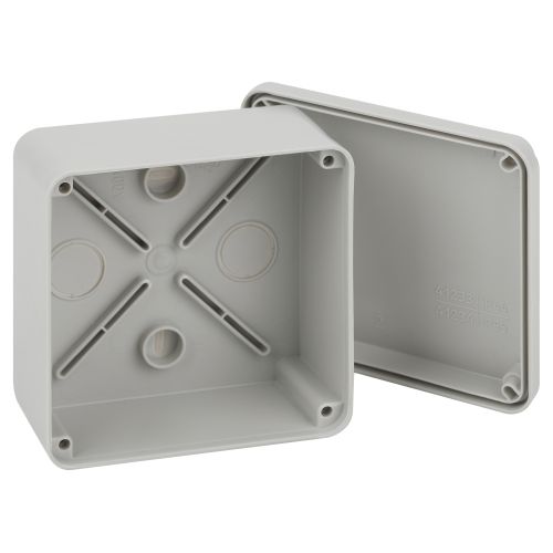 Коробка распаячная ОП 100х100х50мм приборная подъездная на винтах с гладкими стенками IP55 KORvp Эра Б0058942