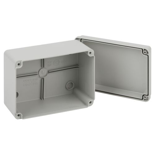 Коробка распаячная ОП 150х110х85мм приборная подъездная на винтах с гладкими стенками IP55 KORvp Эра Б0058943