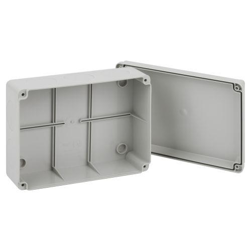 Коробка распаячная ОП 190х140х75мм приборная подъездная на винтах с гладкими стенками IP55 KORvp Эра Б0058944
