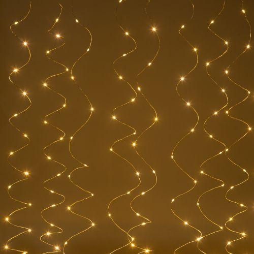 Гирлянда светодиодная "Занавес" 3х3м 240microLED тепл. бел. USB Holiday INZR-01 Intro Б0060435