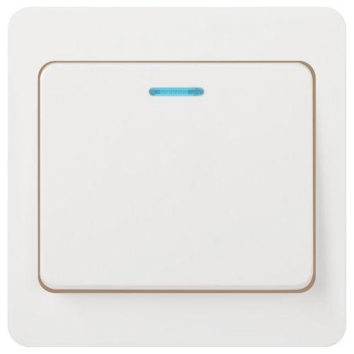 Выключатель 1-кл. СП Style 7-102-01 10А IP20 250В с подсветкой бел. Intro Б0060627