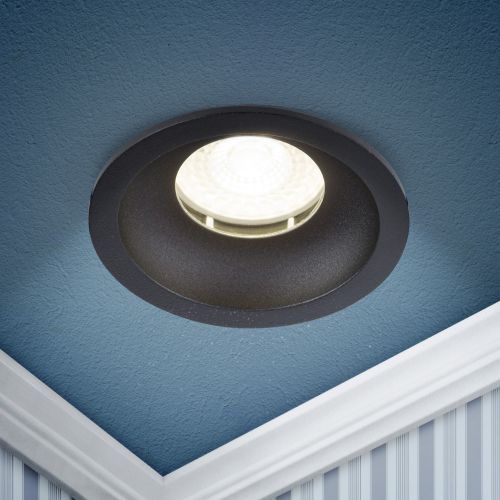 Светильник WR4 SBK MR16/GU5.3 IP44 встраив. влагозащ. черн. матов. Эра Б0061186