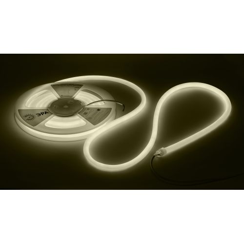 Лента светодиодная LS2835-9.6-120-24-3000K-IP68-5м 24В термостойкая для бани тепл. бел. в комплекте: 2 заглушки; 10 крепежей (уп.5м) Эра Б0062320