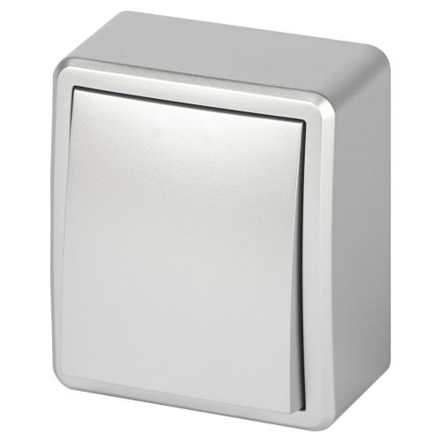 Выключатель 1-кл. ОП Эксперт 11-1201-03 IP20 10АХ-250В алюм. Эра Б0063014