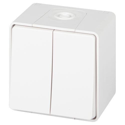 Выключатель Эксперт 11-1504-01 двойн. IP55 10АХ-250В ОУ бел. Эра Б0063257