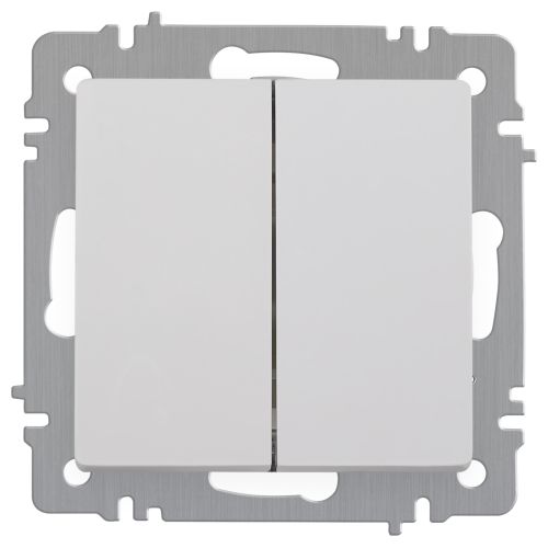 Выключатель 2-кл. СП Accent 6-104-01 10А IP20 250В AL/CU бел. Intro Б0063452