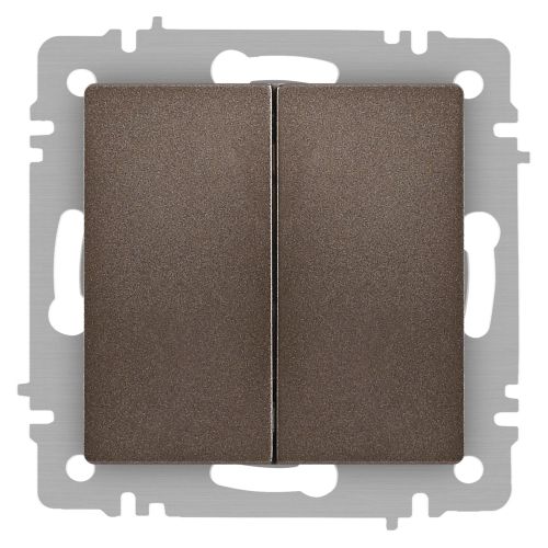 Выключатель 2-кл. СП Accent 6-104-08 10А IP20 250В AL/CU бронза Intro Б0063497