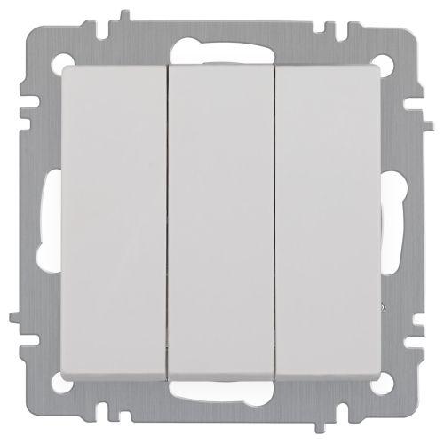 Выключатель 3-кл. СП Accent 6-106-01 10А IP20 250В AL/CU бел. Intro Б0063531