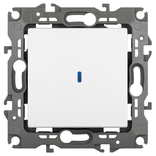 Выключатель 1-кл. Эра12 12-1102-01М 10А IP20 250В 10AX с подсветкой механизм бел. матов. Эра Б0065679