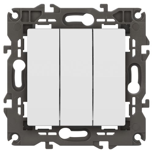 Выключатель 3-кл. Elegance 14-1107-01М 250В 10АХ матов. бел. Эра Б0065796