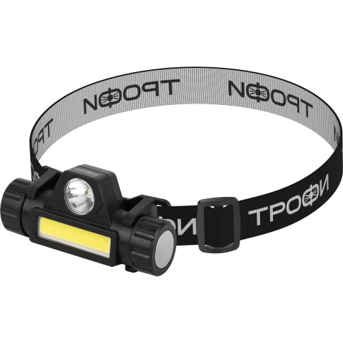 Фонарь светодиодный налобный GA-101 аккумуляторный 3Вт COB+3Вт LED 2 режима магнит Трофи Б0069568