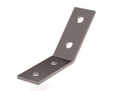 Уголок крепежный двойн. 45град. гор. оцинк. DKC BMC1024HDZ