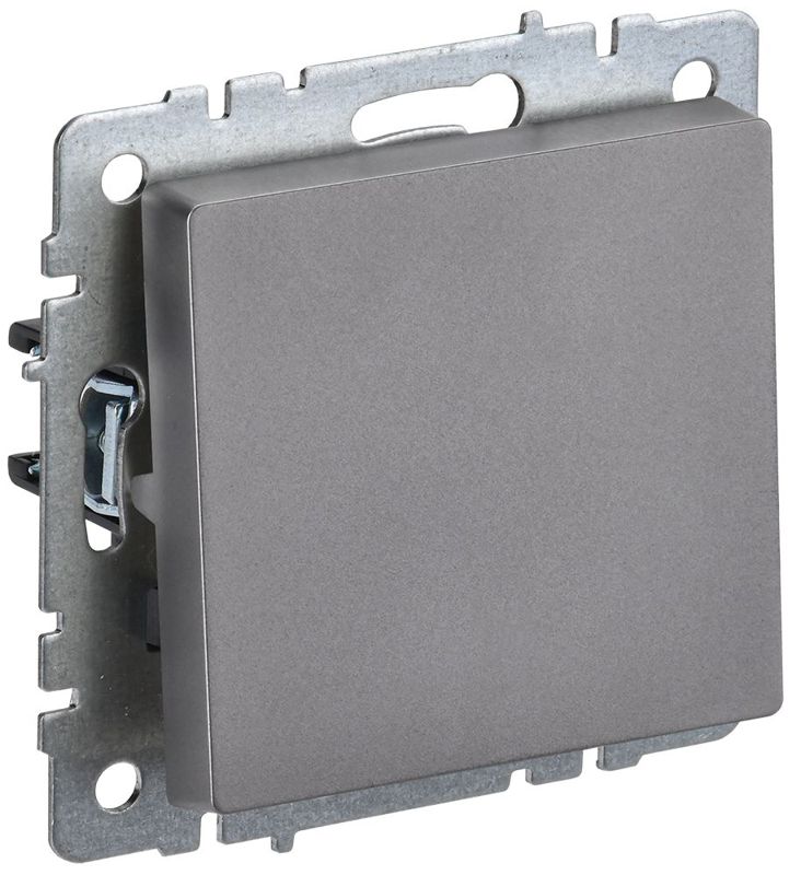 Выключатель 1-кл. СП BRITE ВС10-1-4-БрС 10А самовозвратн. механизм сталь IEK BR-V14-0-10-K46