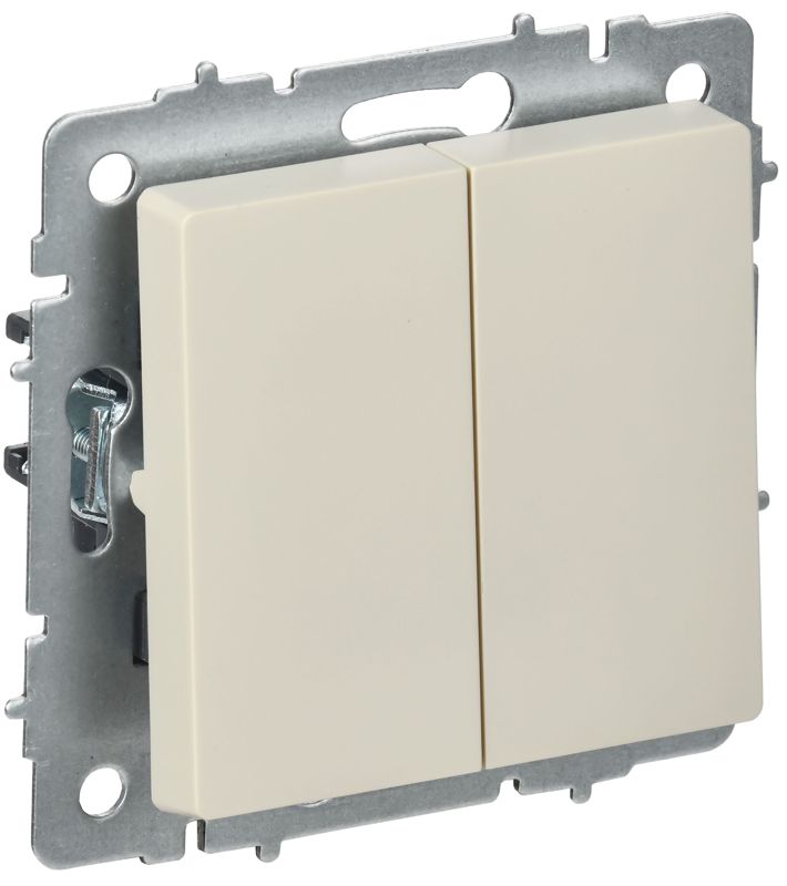 Выключатель перекрестный 2-кл. СП BRITE ВС10-2-3-БрКр 10А механизм беж. IEK BR-V23-0-10-K10