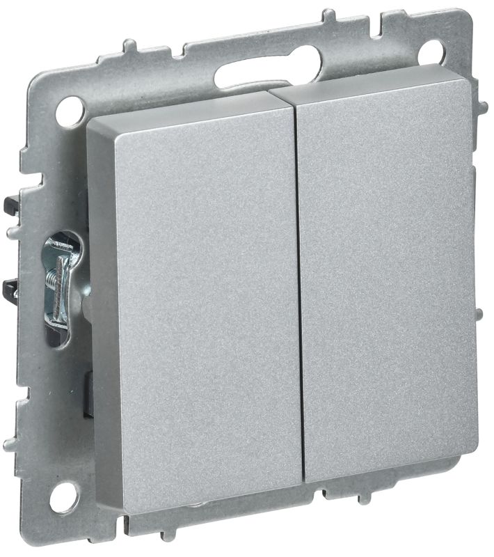 Выключатель перекрестный 2-кл. СП BRITE ВС10-2-3-БрА 10А механизм алюм. IEK BR-V23-0-10-K47