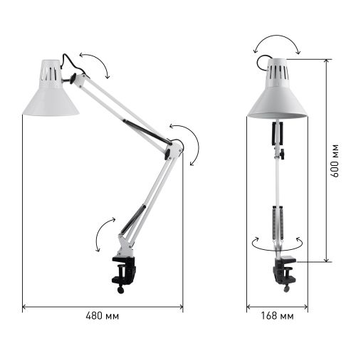 Светильник настол. N-121-E27-40W-W бел. ЭРА C0041455