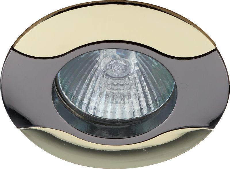 Светильник KL18 GU/G литой "Волна" MR16 12В 50Вт черн. метал./зол. ЭРА C0043700