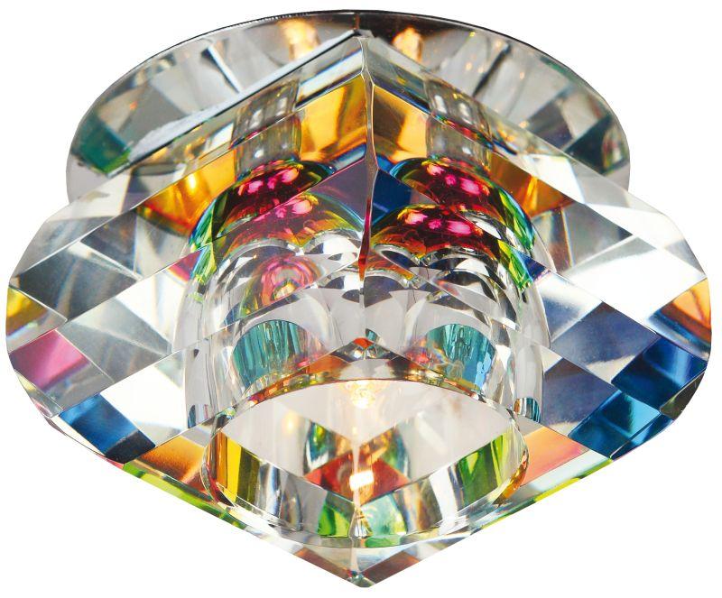 Светильник DK25 CH/MIX декор хрустальный "пирамидальный" G9 40Вт 220В перламутр ЭРА C0043771