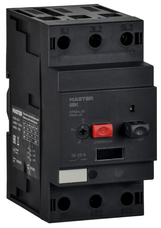 Пускатель ПРК64-25 In=25A Ir=16-25A Ue 660В KARAT IEK DMS22-25