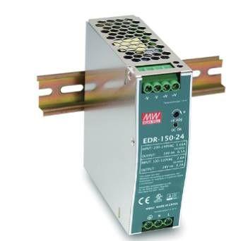 Источник питания на DIN-рейку 24 В6.5 А156 Вт MEANWELL I класс защиты 40х125х113мм VARTON EDR-150-24