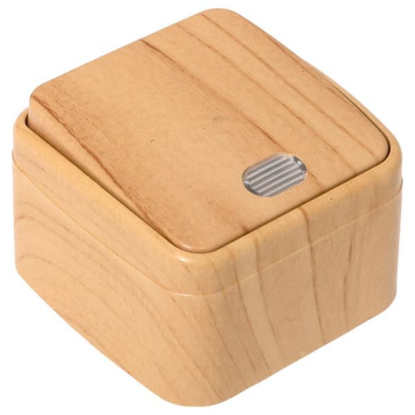 Выключатель 1-кл. 2п ОП Минск 10А IP20 с индикатором светл. дерево EKF EGV10-121-30