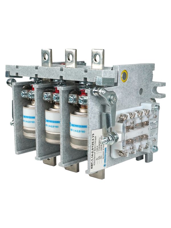 Контактор вакуумный КВТ-1.14-2.5/125-3 У3 3п кат. 220В 4НО+3НЗ IP00 без реле Электротехник ET002519