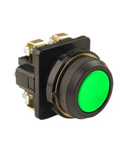 Выключатель кнопочный КЕ-011 У3 исп.2 1НО+1НЗ цилиндр 10А IP40 660В зел. Электротехник ET007259
