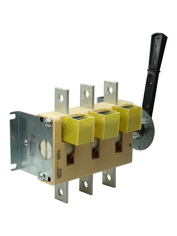 Выключатель-разъединитель ВР32-39 В 31250-32 УХЛ3 630А съемная боковая смещенная рукоятка 3п на одно направление с дугогасительными камерами IP32 Электротехник ET010237