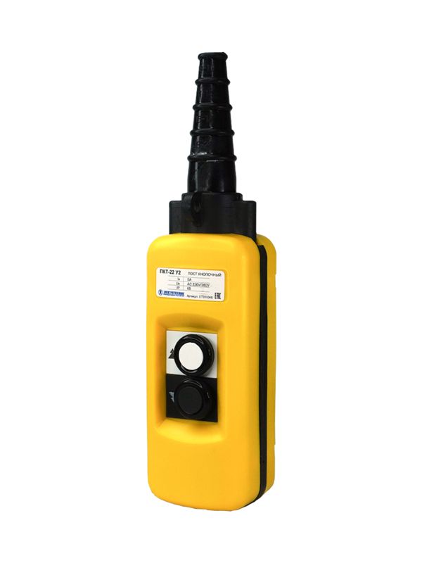 Пост кнопочный ПКТ-22 У2 IP65 2 скорости вверх/вниз 4NO Электротехник ET011046