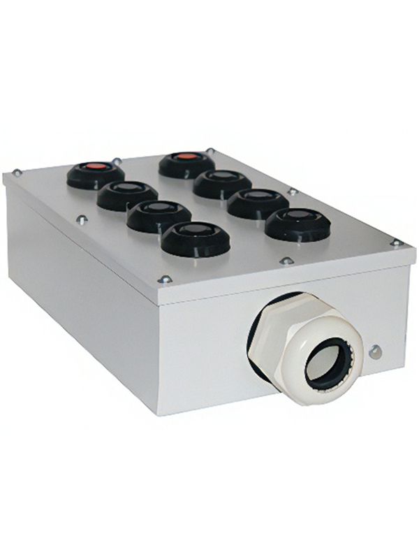 Пост кнопочный ПКУ-15-21.241-54У2 (6хКЕ081/2(1з+1р) черн. + 2хКЕ081/2(1з+1р) красн. + PG-36) Электротехник ET054497