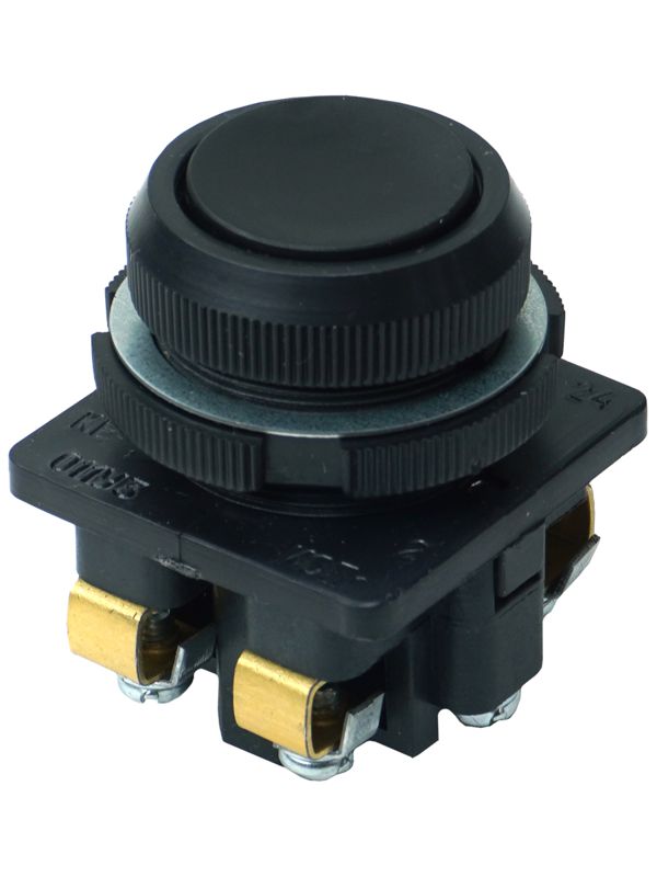 Выключатель кнопочный КЕ-011 У3 исп.2 1НО+1НЗ цилиндр 10А IP40 660В черн. Электротехник ET502424